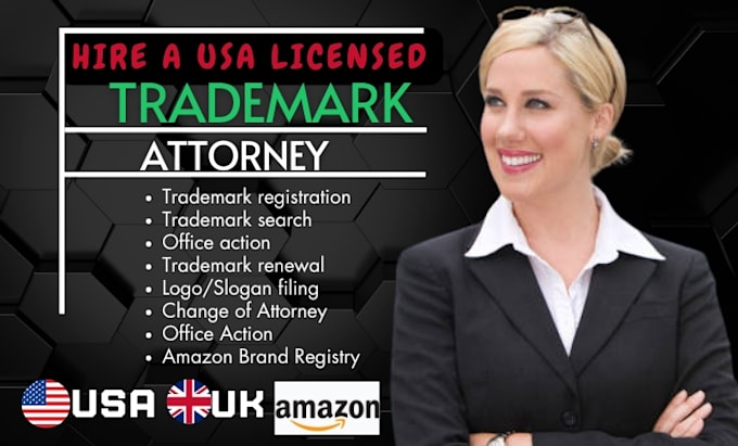 Gig Preview - Do trademark registration, renewal, office action, attorney, sou, amazon brand