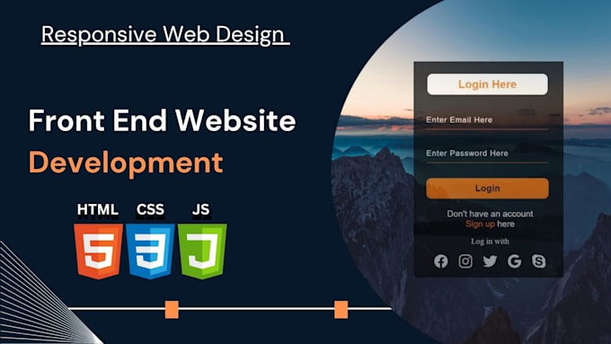 Gig Preview - Develop responsive website with html, CSS and js