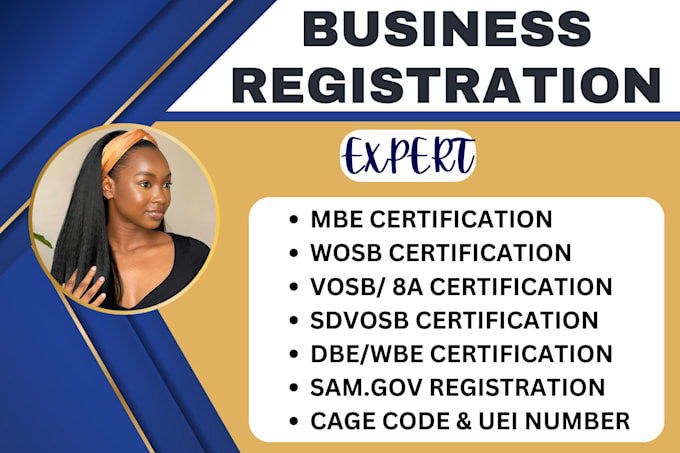 Gig Preview - Help you with mbe certification wosb 8a dbe wbe sdvosb do samgov, uei, cage code