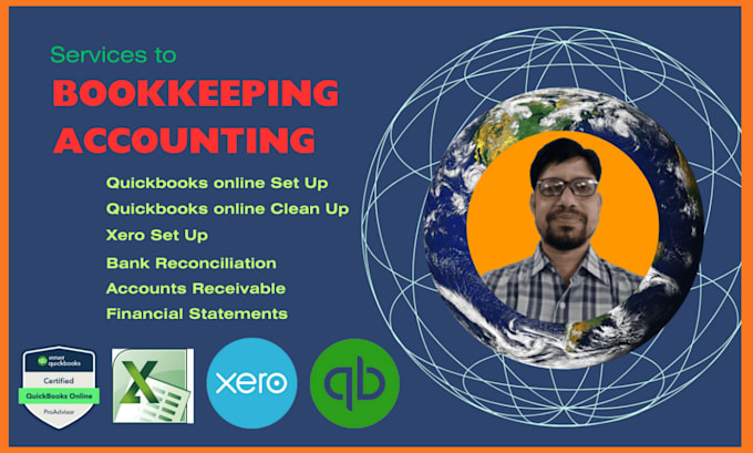 Gig Preview - Bookkeeping services in quickbooks online, xero, wave accounting