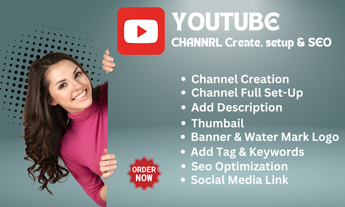 Gig Preview - Do one youtube channel creation with logo, art, intro, outro video, and SEO