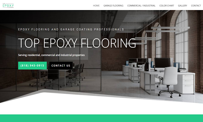 Gig Preview - Epoxy website, floor coating website, epoxy flooring website, handyman website