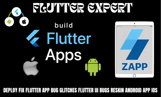 Gig Preview - Deploy fix flutter app bug glitches flutter UI bugs API bugs reskin android app