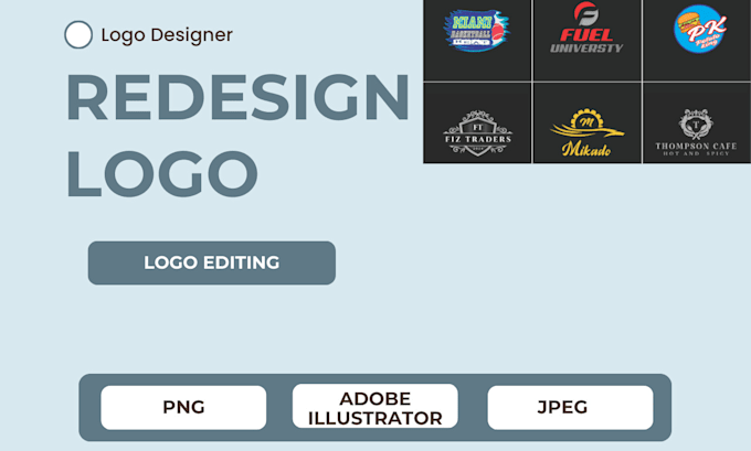 Gig Preview - Redesign logo or redesign existing style for a modern look