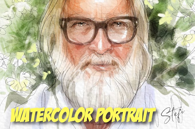 Gig Preview - Paint your portraits in watercolor