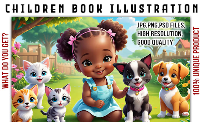 Gig Preview - Design children story book illustration and cover