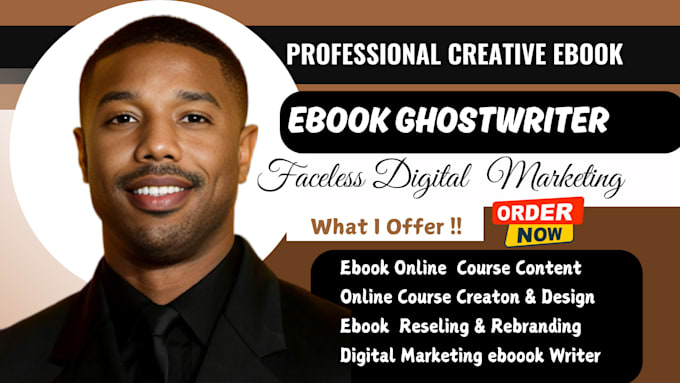 Gig Preview - Do ebook online course, video course, digital marketing ebook, course website