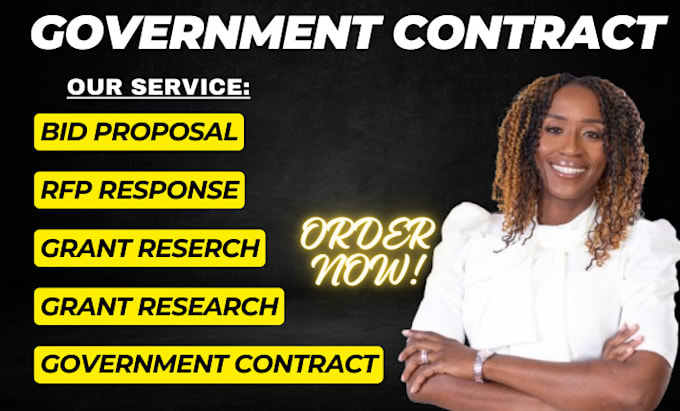 Gig Preview - Win government contract proposals government contract bid