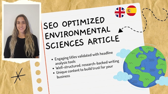 Gig Preview - Create the perfect environmental article for you and more