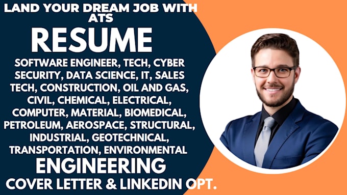 Gig Preview - Write software engineering, tech, cybersecurity systems analysis, QA, it resume