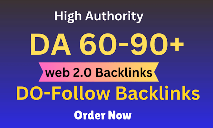 Gig Preview - Create high da web 2 0 dofollow seo backlinks for your site