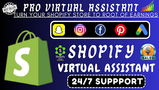 Gig Preview - Be your shopify amazon virtual assistant, sellvia store and amazon store manager