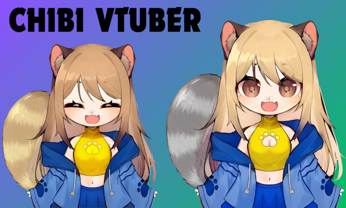 Bestseller - design live2d chibi vtuber character anime vtuber rigging pngtuber vtuber model