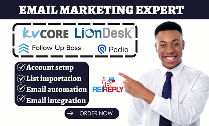 Bestseller - setup podio lofty liondesk email automation rei reply crm kvcore idx website va