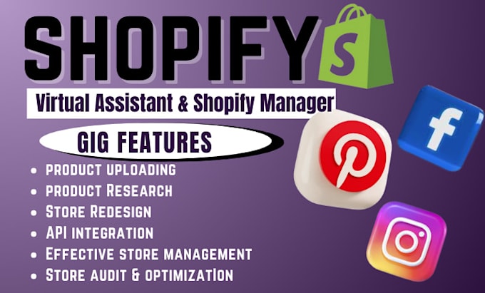 Gig Preview - Be your shopify virtual assistant, shopify manager, to boost shopify sales