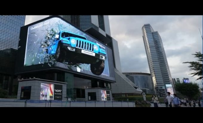 Gig Preview - Do billboard animation, 3d anamorphic animation, 3d billboard, cgi ads, vfx ads