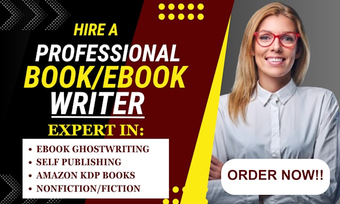 Gig Preview - Be your ebook writer, ghost book writer, nonfiction, amazon kdp ebook writer