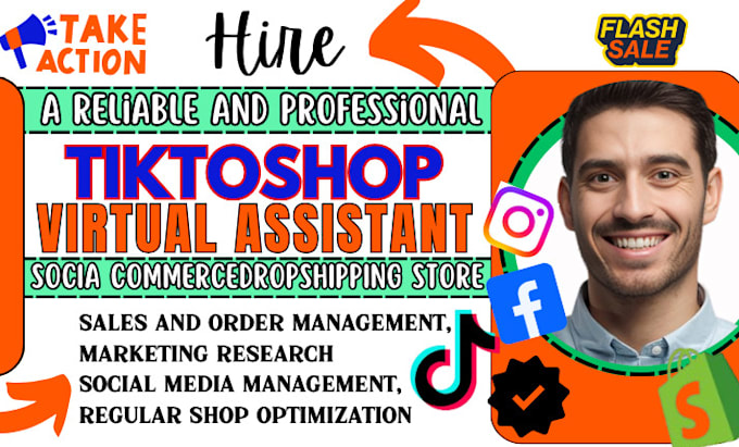 Gig Preview - Be tiktok shop virtual assistant manage tiktok account social media marketing