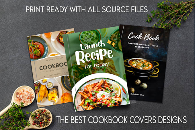 Gig Preview - Do beautiful cookbook kindle cover and paperback cover