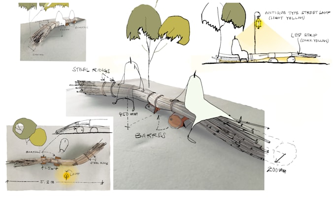 Gig Preview - Draw sketchy architectural plans, sections and elevations