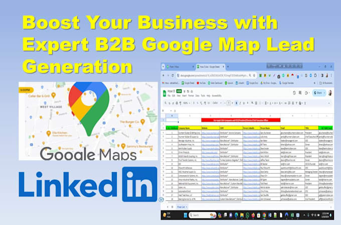 Gig Preview - Boost your business with expert b2b google map lead generation