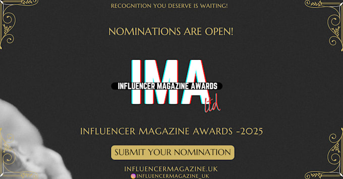 Gig Preview - Nominate and award you at influencer magazine awards 2025