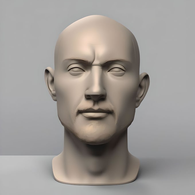 Gig Preview - Sculpt a realistic 3d head bust, 3d bust model 3d cosplay, 3d face likeness