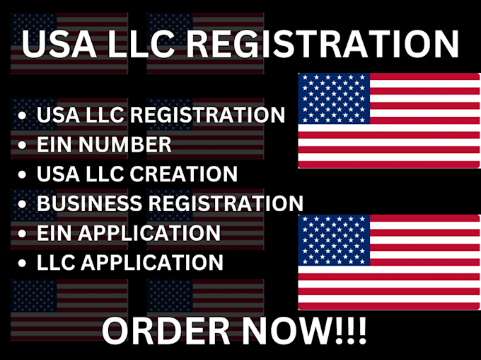 Gig Preview - Do usa llc registration ein llc creation for usa ein id business registration