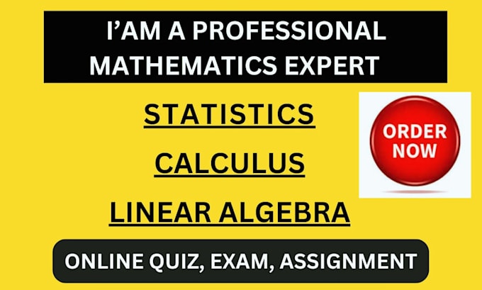 Gig Preview - Help in math discrete math calculus linear algebra statistics trigonometry