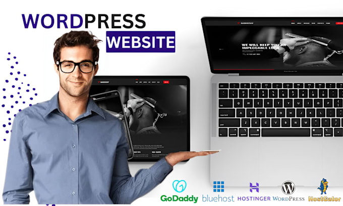 Gig Preview - Design wordpress website on godaddy wordpress hostinger bluehost hostgator