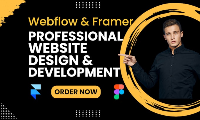 Gig Preview - Design, and develop a responsive website using webflow or framer