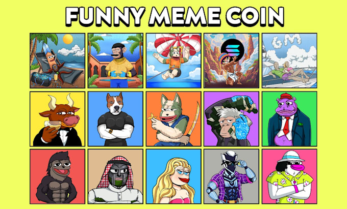 Bestseller - draw custom crypto meme coin art for your meme coin website and social media