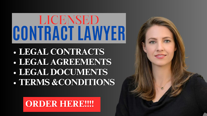 Gig Preview - Be your lawyer to draft contracts, agreements and legal documents for you