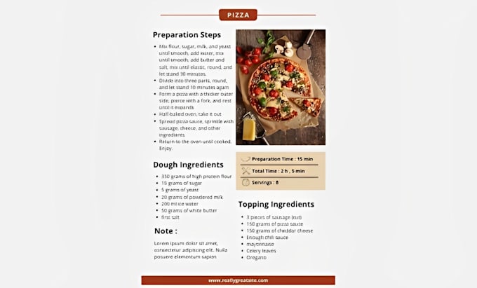 Gig Preview - Design write recipes for cookbook recipe and ebook food recipe design formatting