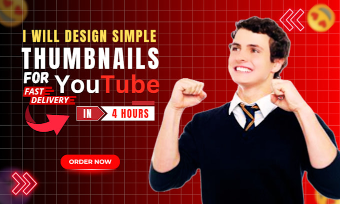 Bestseller - design fast and affordable youtube thumbnails, 4 hour delivery