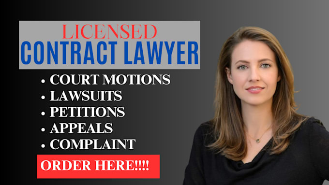 Gig Preview - Be your attorney to draft court motions, appeals, lawsuits and petitions