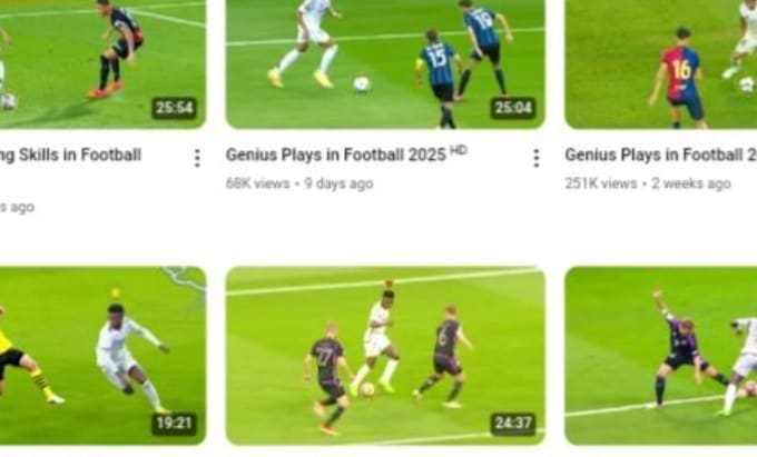 Gig Preview - Make a captivating, monetizable soccer or football video for youtube channel