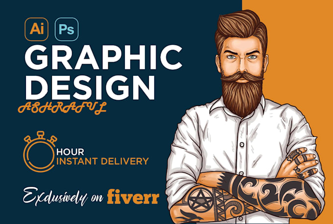 Gig Preview - Do adobe illustrator, photoshop, and graphic design ai, ps