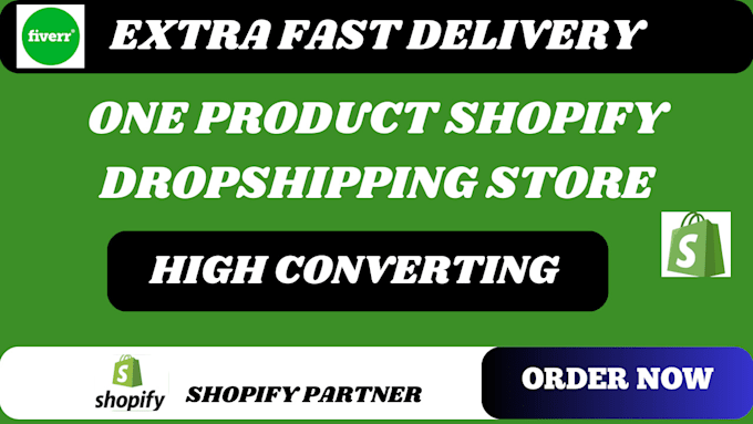 Bestseller - create one product shopify store, shopify dropshipping store