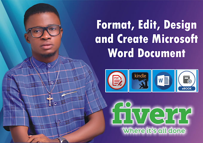 Gig Preview - Format and convert word doc to ebook kindle kpf, epub or print PDF