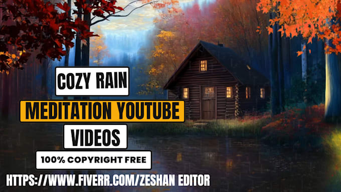 Gig Preview - Create cozy, gentle, ambient, peaceful, heavy ,meditation , relaxing rain videos