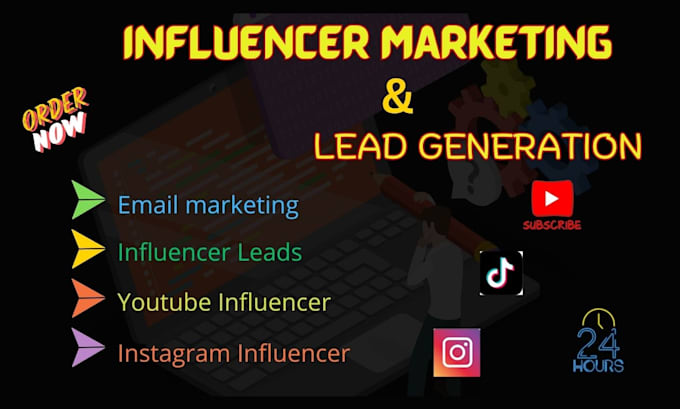 Gig Preview - Do influencer leads youtube instagram research and email marketing