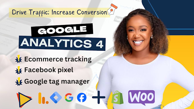 Gig Preview - Setup ga4, google analytics 4, shopify cro, events tracking and facebook pixel