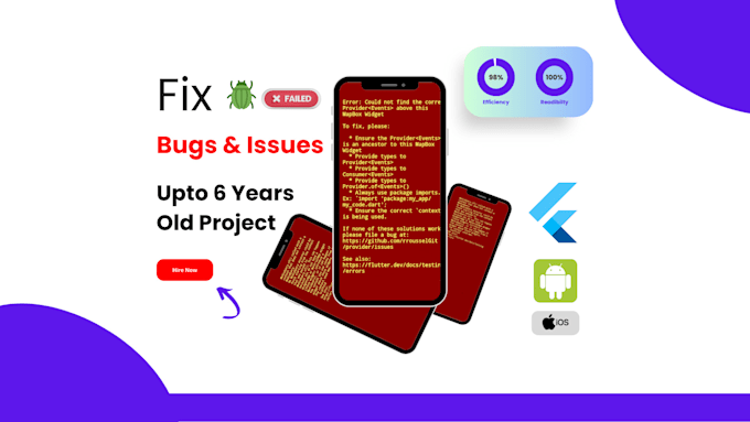 Gig Preview - Quickly fix bug errors issues in upto 6 year old app