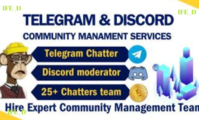 Bestseller - be telegram discord moderator community manager team chatter