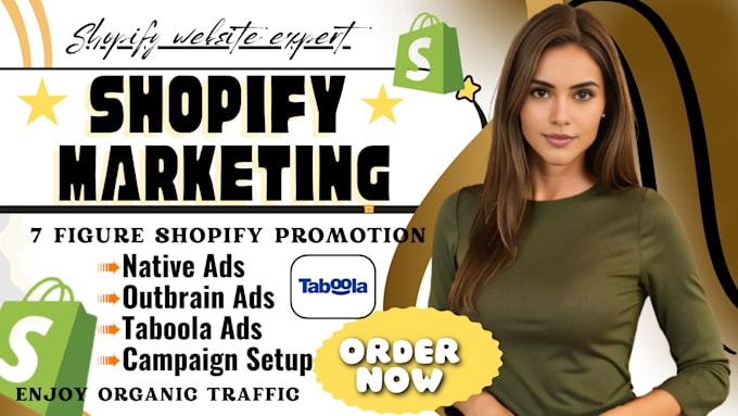 Gig Preview - Create run taboola ads, outbrain native ads campaign for shopify store promotion