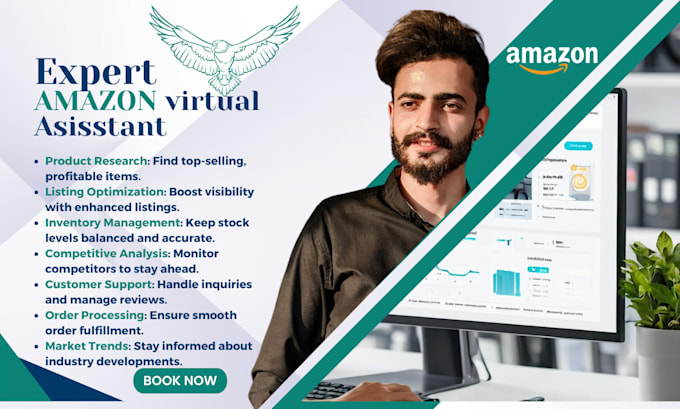 Gig Preview - Be your expert amazon fba virtual assistant, amazon store VA