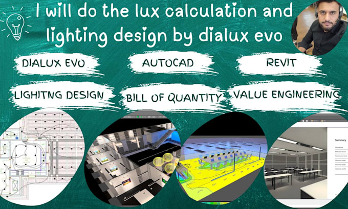 Gig Preview - Do lux calculation and simulate lighting design