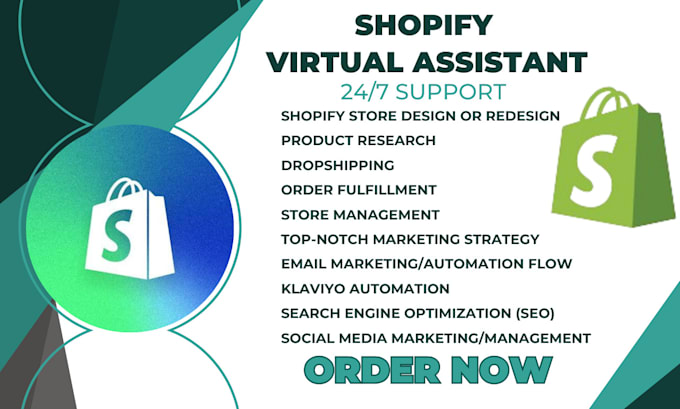 Gig Preview - Be your shopify expert virtual assistant shopify manager shopify marketing