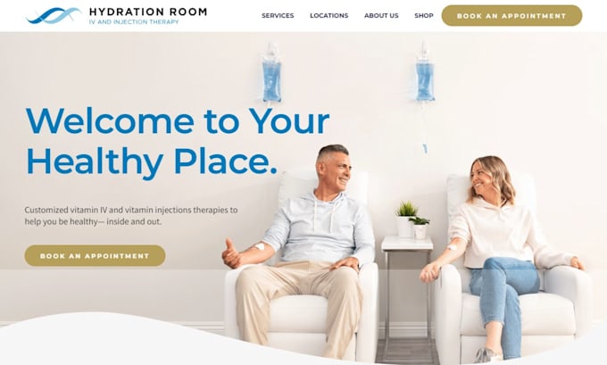 Bestseller - design iv hydration website iv therapy website mobile iv hydration website